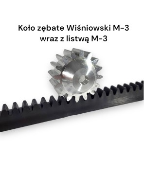 Listwa zębata plastikowa M-3 o dł 39cm- WIŚNIOWSKI