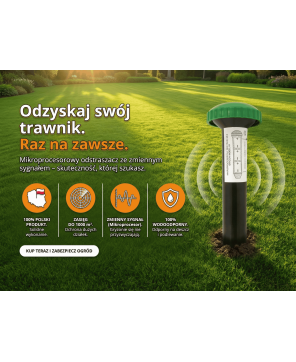 Odstraszacz na Krety Nornice KRETOSZOK Polski Produkt  DO 1000M2